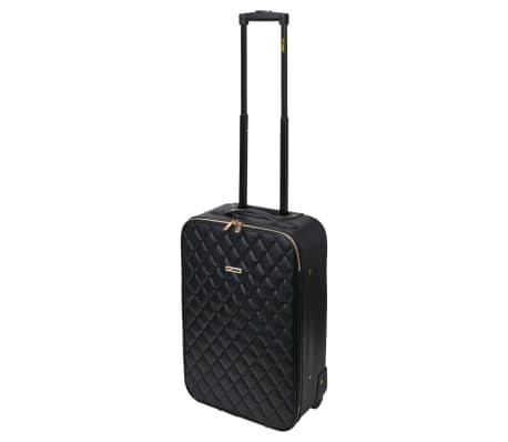 ProWorld Koffer met gestikt ontwerp 28 L zwart