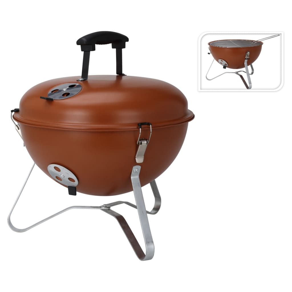 ProGarden Barbecue forme de boule 37 cm orange