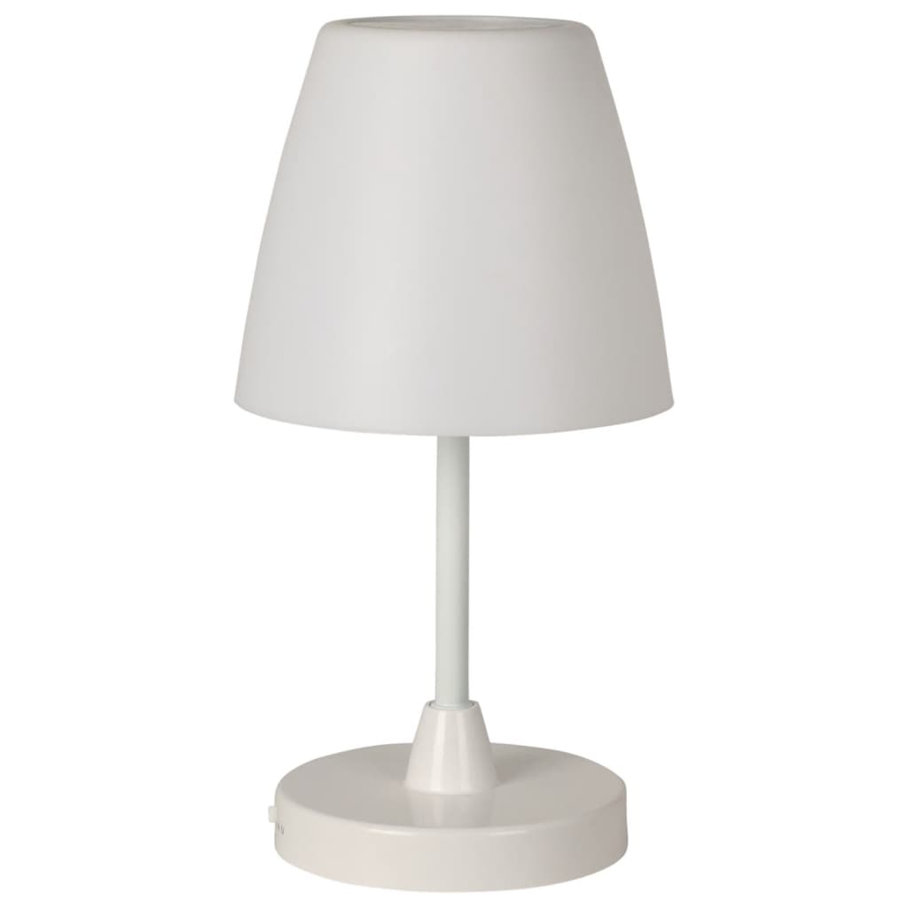 H&S Collection Tafellamp LED oplaadbaar 13x30 cm wit afbeelding