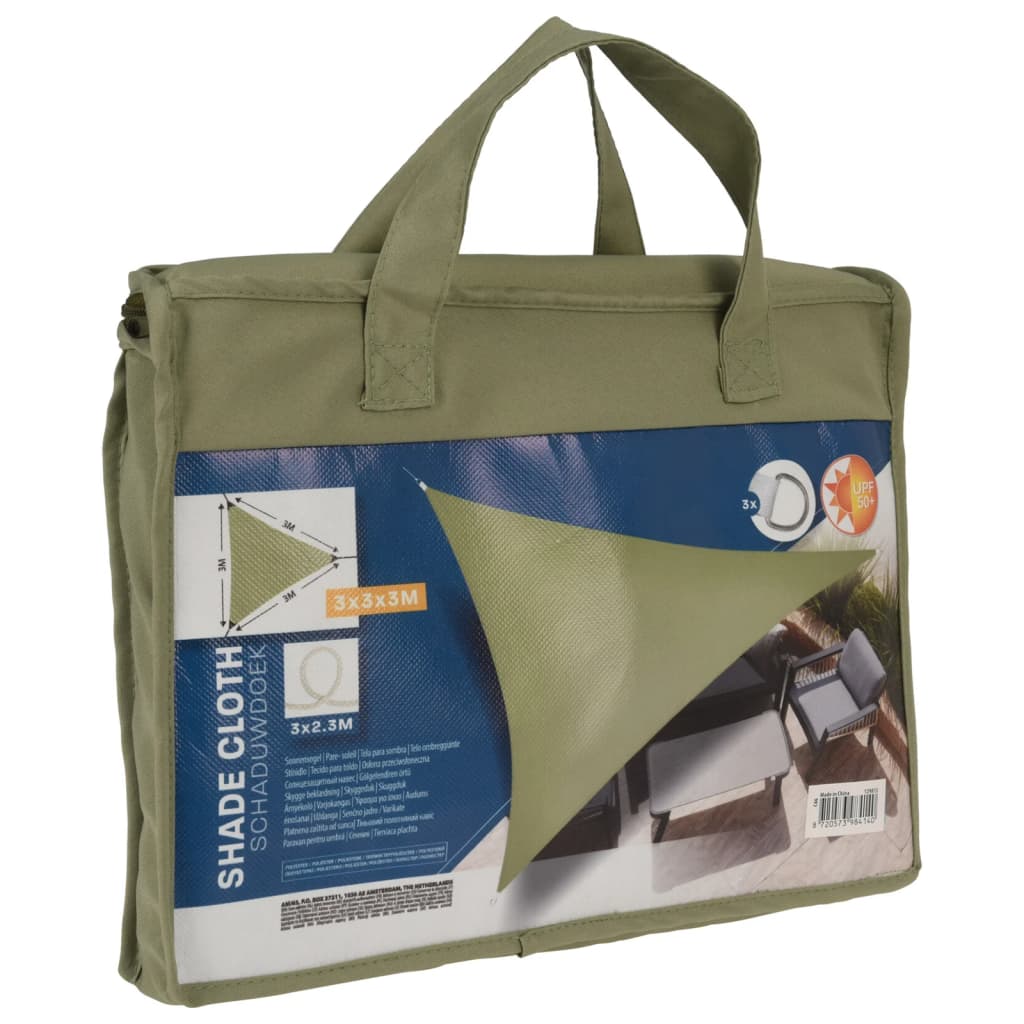 ProGarden Schaduwdoek driehoek 3x3x3 m groen afbeelding