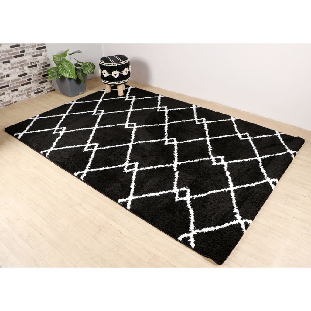 Dutch Lifestyle Teppich Florence S 230x 160 cm Schwarz