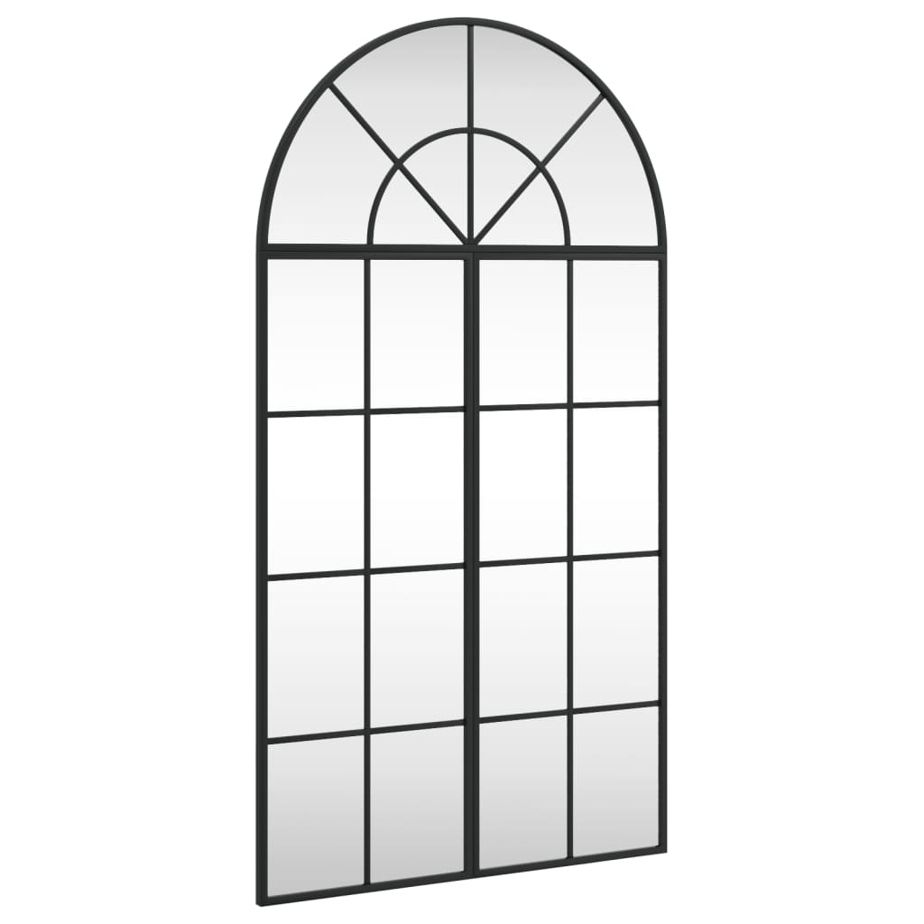 vidaXL Wandspiegel boog 60x110 cm ijzer zwart