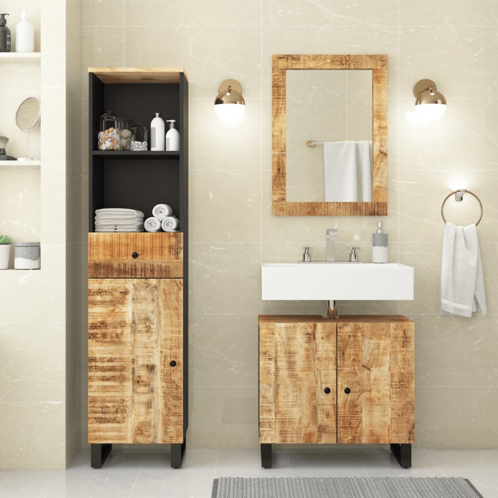 vidaXL 3 pcs conjunto móveis casa de banho derivados de madeira branco