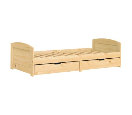 vidaXL daybed med to skuffer IRUN 90x200 cm massivt fyrretræ