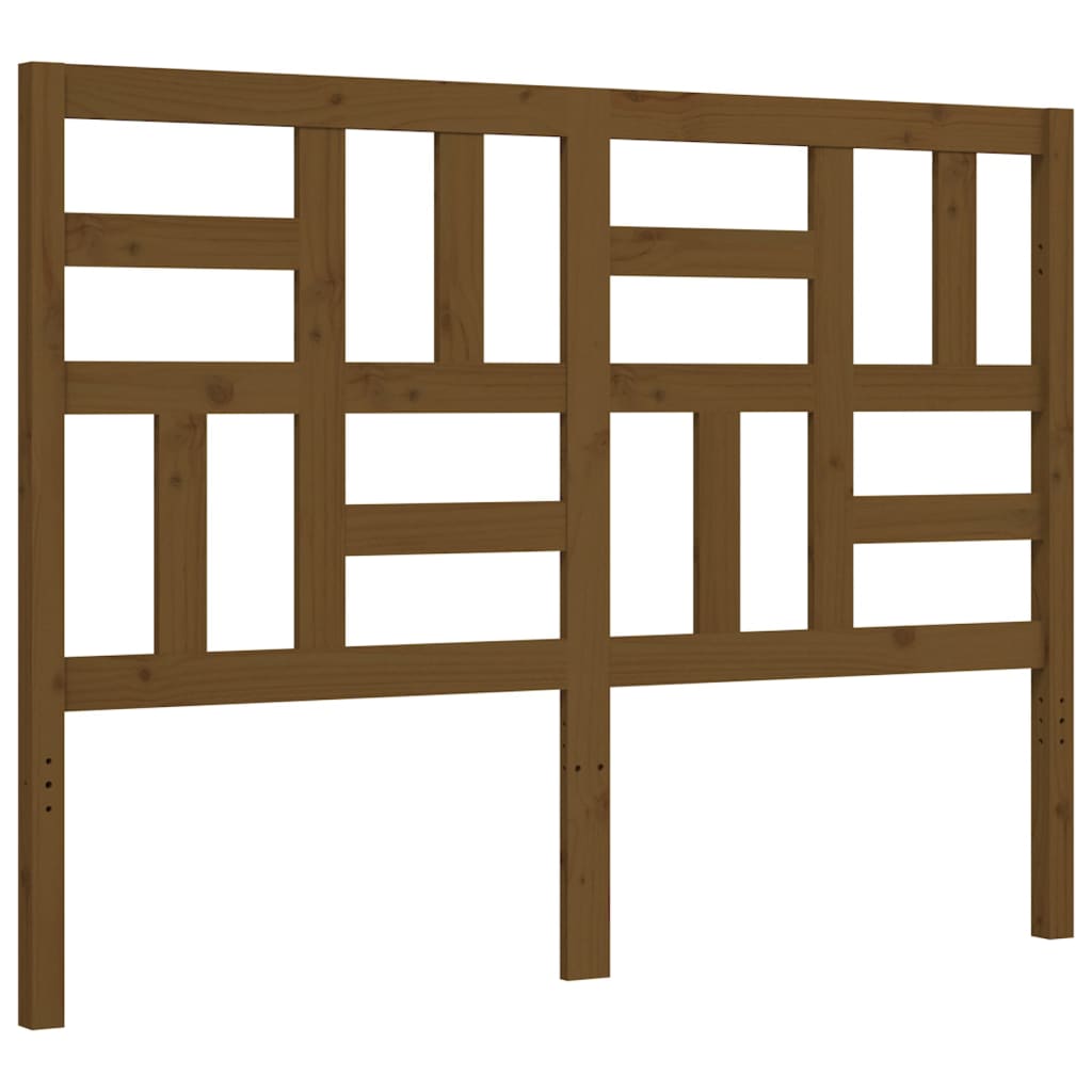 mézbarna tömör fa ágykeret fejtámlával 120 x 200 cm