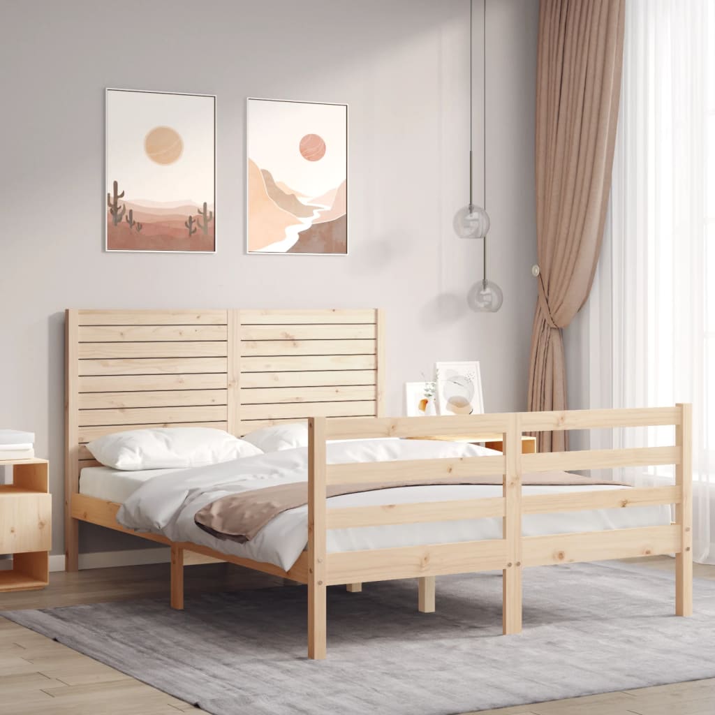 Rám postele s čelem Small Double masivní dřevo