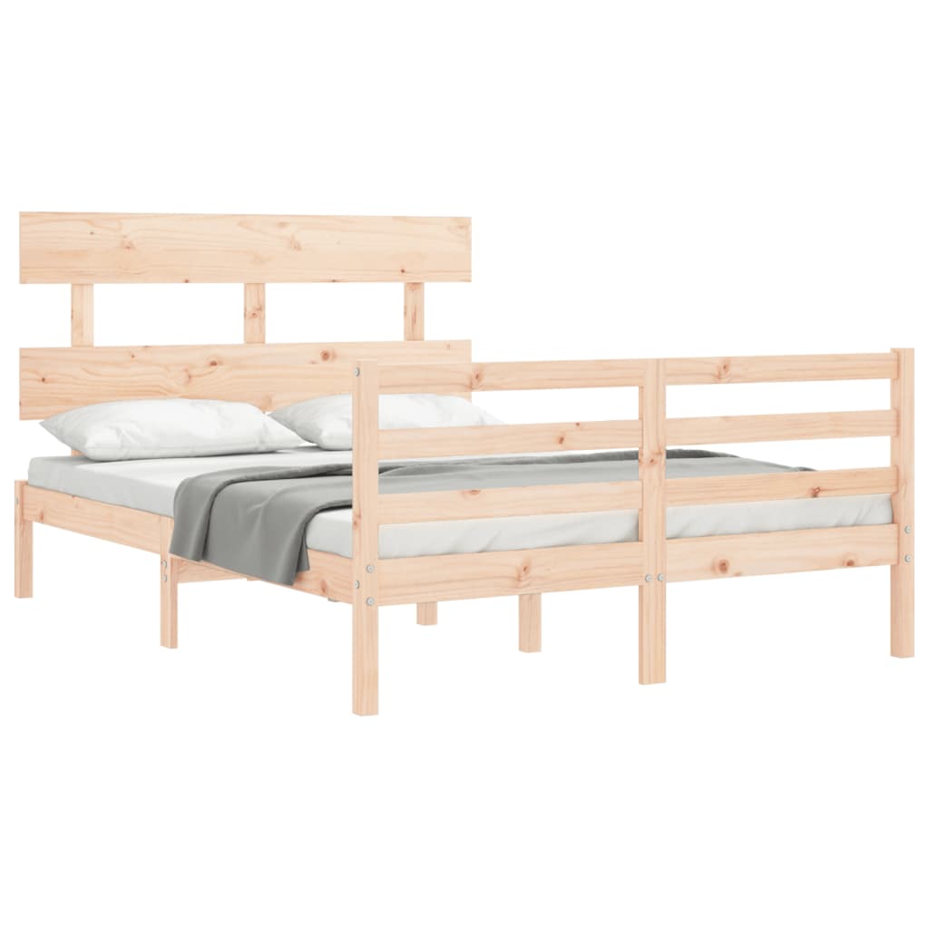  Rám postele s čelom malé dvojlôžko masívne drevo