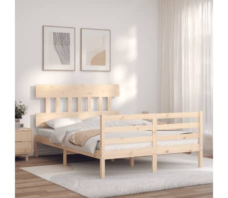 vidaXL Cadre de lit sans matelas bois massif