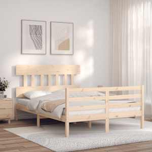 vidaXL Cadre de lit sans matelas bois massif