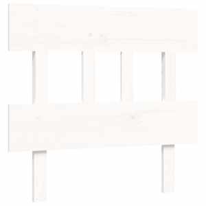 Rám postele s čelem bílý 100 x 200 cm masivní dřevo - obrázek 8