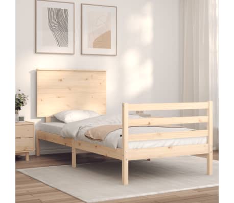 vidaXL Cadre de lit sans matelas bois massif