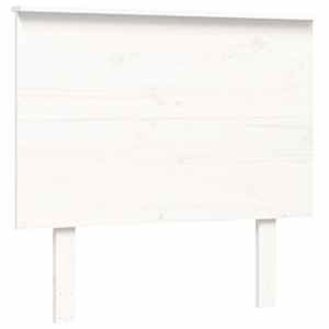 Rám postele s čelem bílý 90 x 200 cm masivní dřevo - obrázek 8