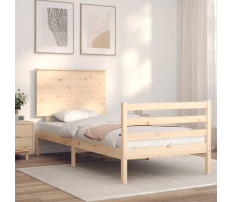 vidaXL Cadre de lit sans matelas 100x200 cm bois massif