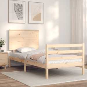 vidaXL Cadre de lit sans matelas 100x200 cm bois massif