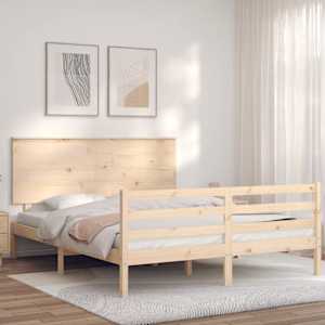 Rám postele s čelem King Size masivní dřevo - obrázek 3