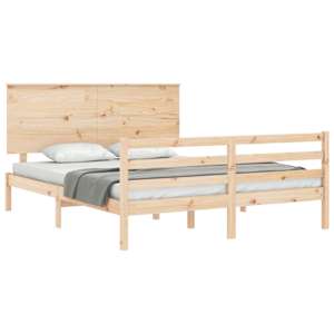 Rám postele s čelem King Size masivní dřevo - obrázek 4