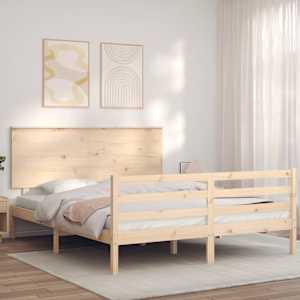 Rám postele s čelem King Size masivní dřevo - obrázek 1