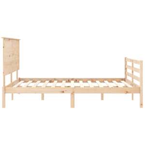 Rám postele s čelem 160 x 200 cm masivní dřevo - obrázek 7