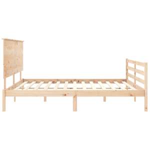 Rám postele s čelem 200 x 200 cm masivní dřevo - obrázek 7