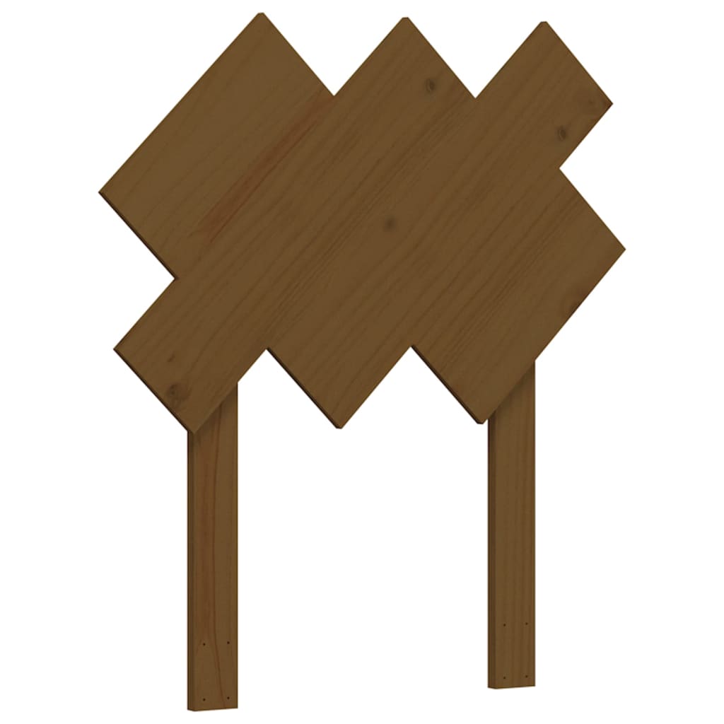 Легло с табла меденокафяво 2FT6 см Small Single дърво масив