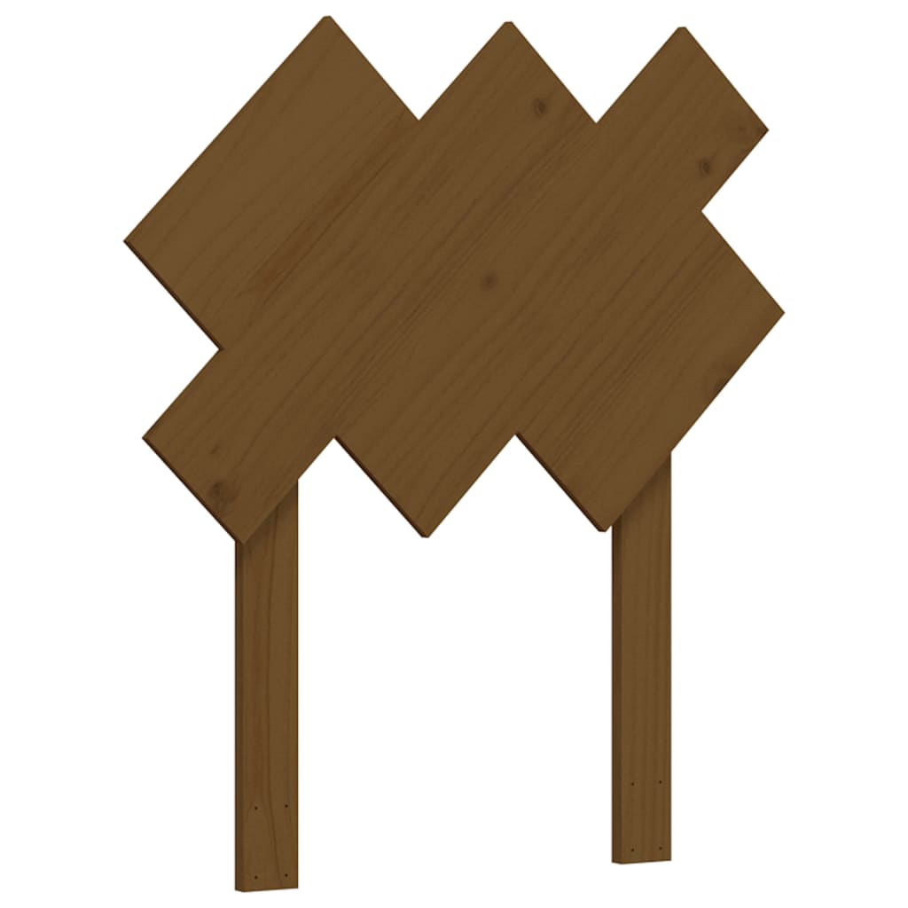 Cadru de pat cu tăblie single, maro miere, lemn masiv