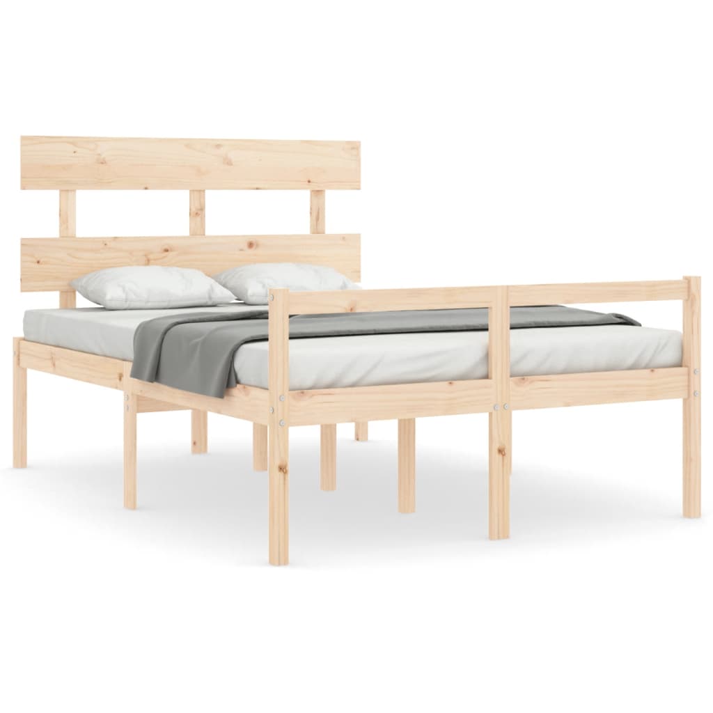 Thumbnail - vidaXL Seniorenbett mit Kopfteil 140x190 cm Massivholz
