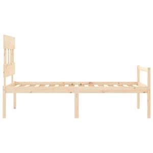 Postel s čelem pro seniory 90x200 cm masivní dřevo - obrázek 7