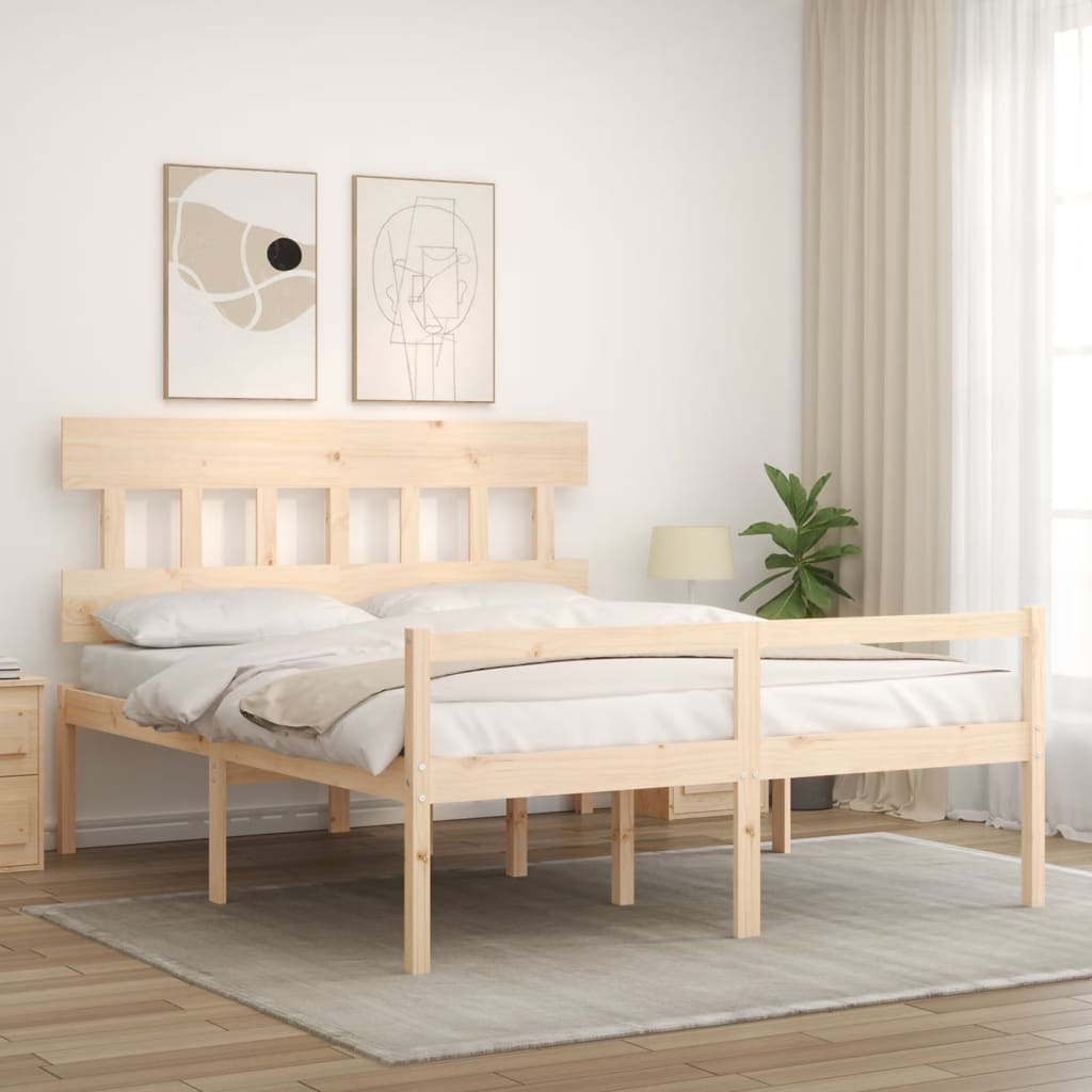 vidaXL Senior Bed without Mattress 160x200 cm Solid Wood