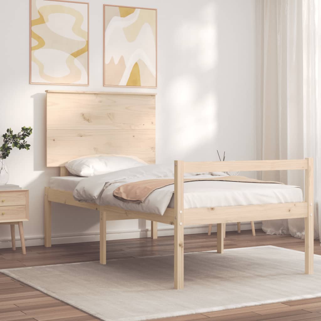 vidaXL Senior Bed without Mattress Small Single Solid Wood