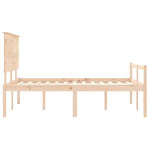 Postel s čelem pro seniory 140x200 cm masivní dřevo - obrázek 7