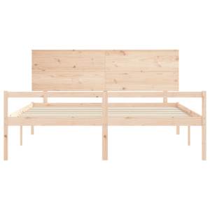 Postel s čelem pro seniory 200x200 cm masivní dřevo - obrázek 6