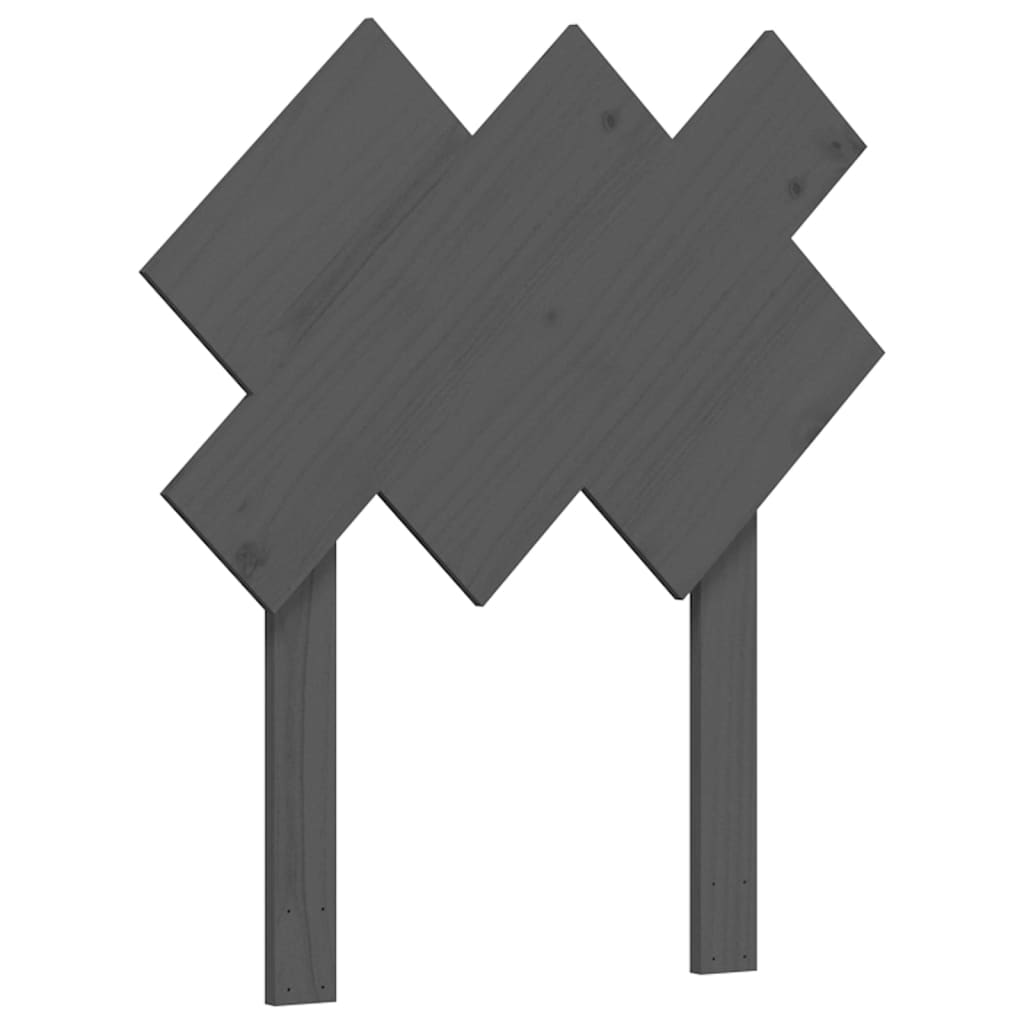 Cadru de pat cu tăblie 2FT6 Small Single, gri, lemn masiv