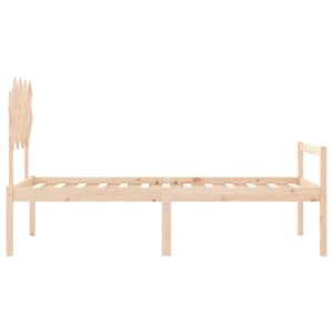 Postel s čelem pro seniory 90x200 cm masivní dřevo - obrázek 7