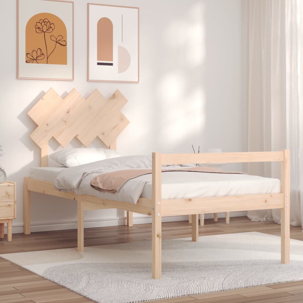 vidaXL Estructura de cama con cabecero madera maciza 90x200 cm Bechester - Reinventando la experiencia comprar muebles