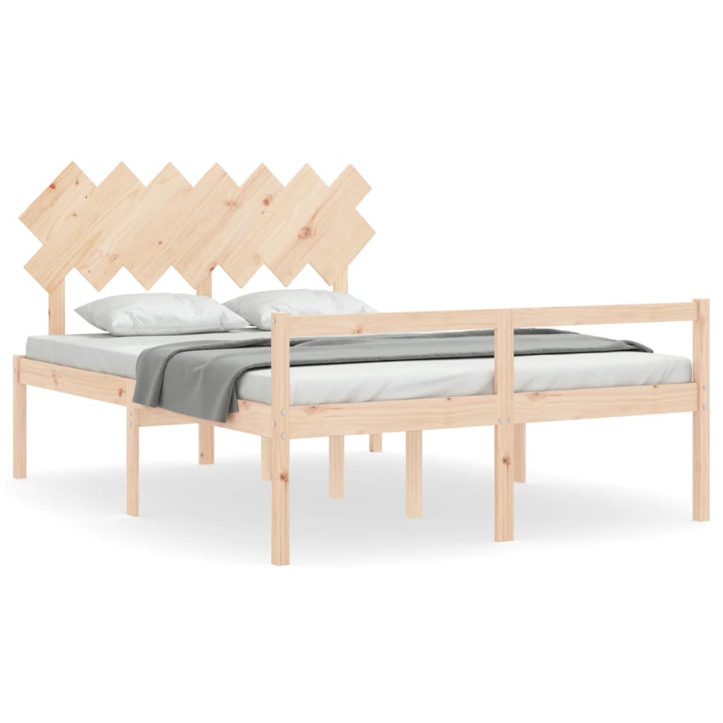 Thumbnail - vidaXL Seniorenbett mit Kopfteil 140x200 cm Massivholz