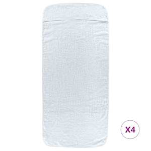 Plážové osušky 4 ks bílé 60 x 135 cm textil 400 GSM - obrázek 3