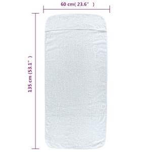 Plážové osušky 4 ks bílé 60 x 135 cm textil 400 GSM - obrázek 8