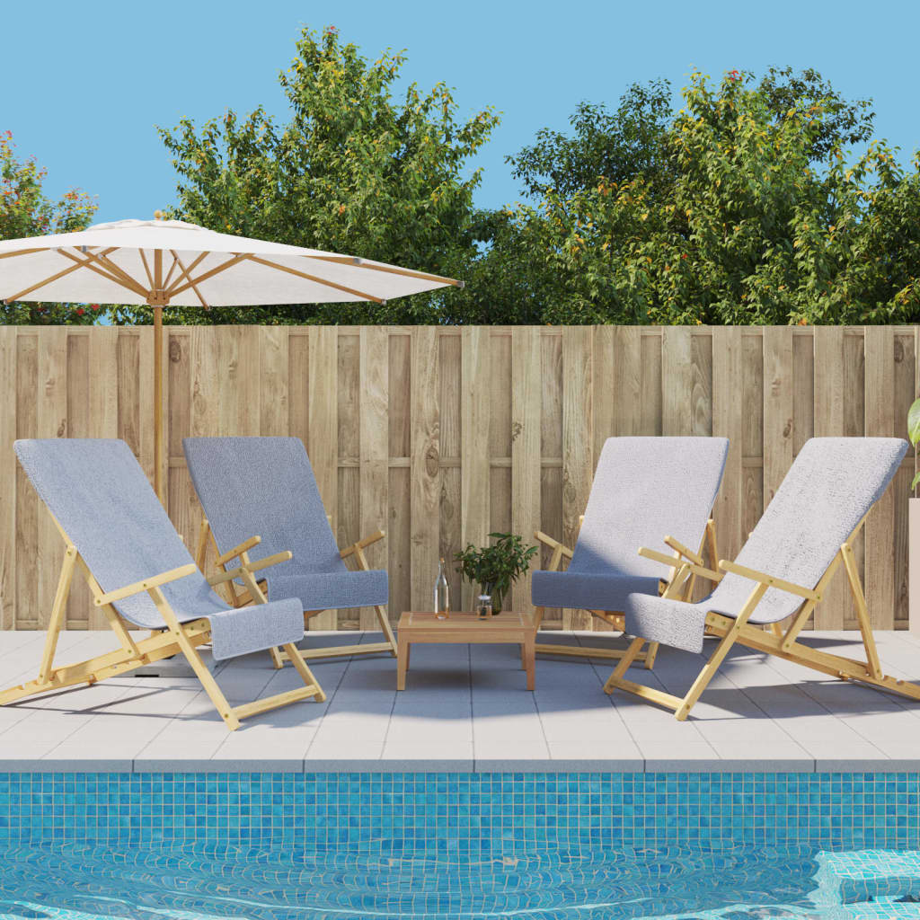 vidaXL Strandhanddoeken 4 st 400 g/mÂ² 60x135 cm stof grijs3157052