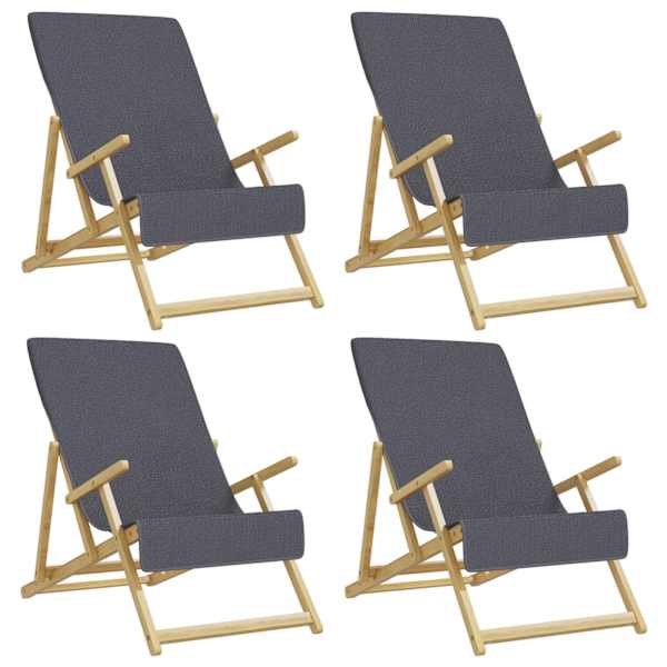 vidaXL rannar&auml;tikud 4 tk, antratsiithall, 60 x 135 cm, kangas, 400 GSM