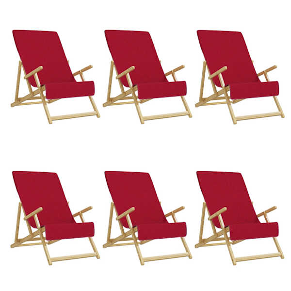 vidaXL rannar&auml;tikud 6 tk, Burgundia, 60 x 135 cm, kangas, 400 GSM