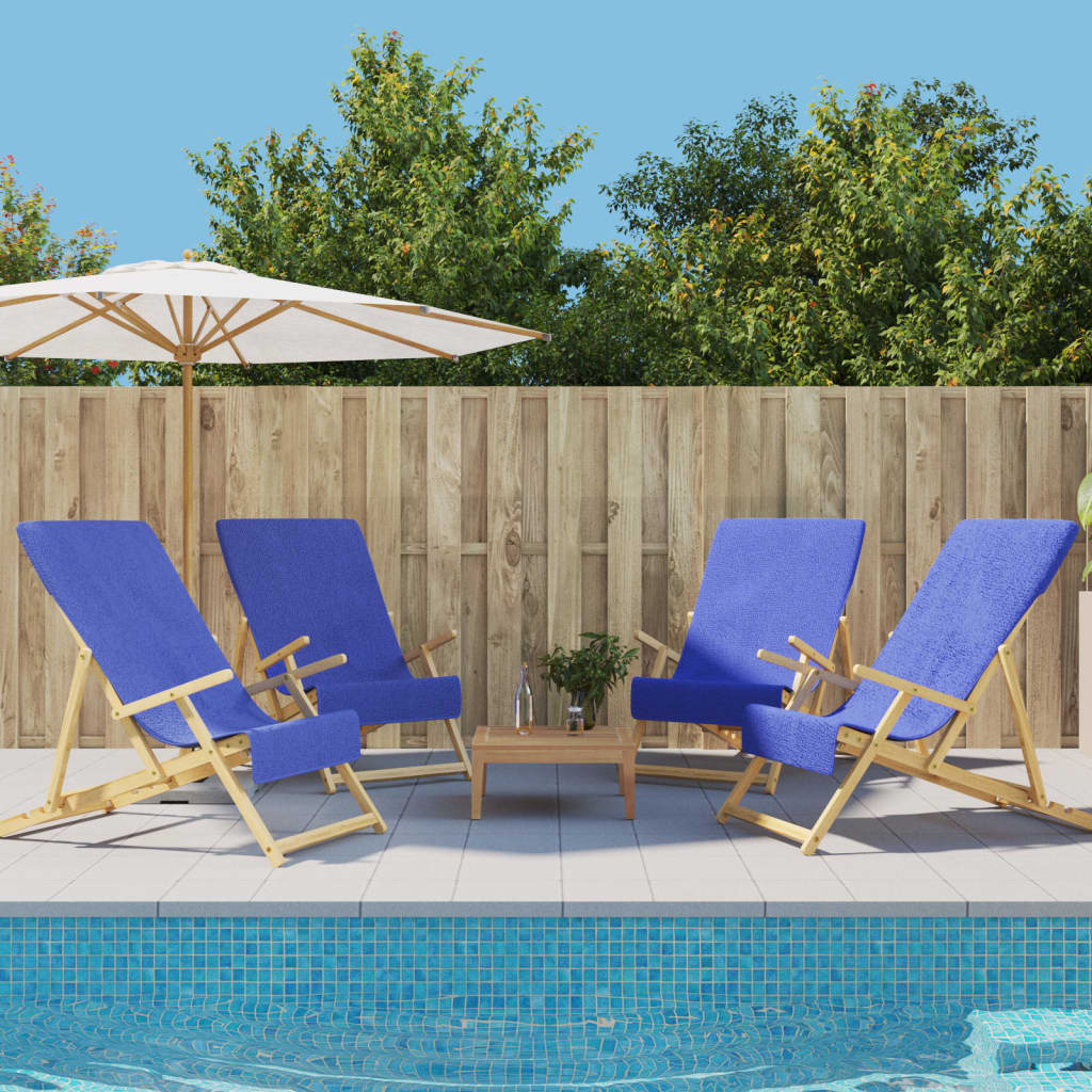 vidaXL Strandhanddoeken 4 st 400 g/mÂ² 60x135 cm stof koningsblauw3157058