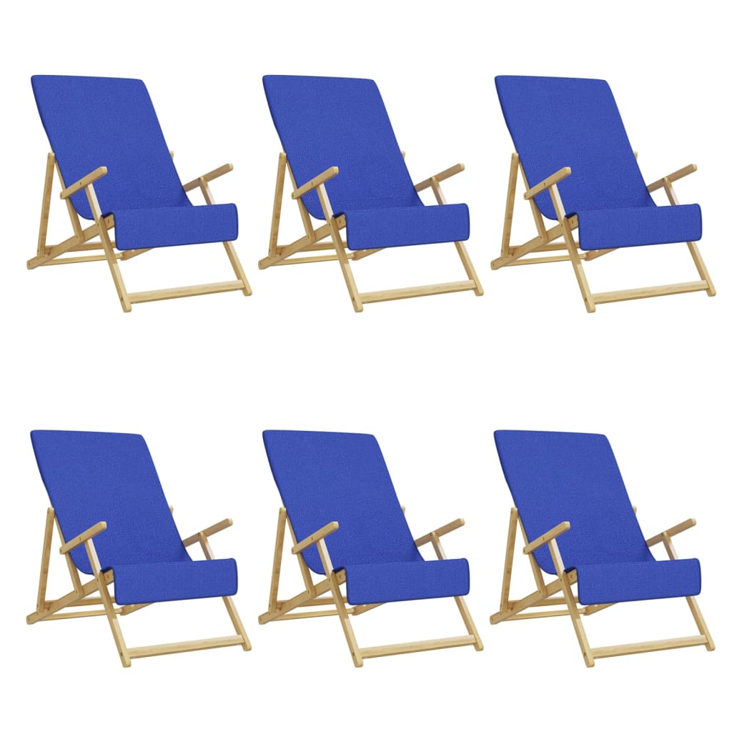 Prosoape de plajă, 6 buc., albastru, 60×135 cm, textil 400 GSM