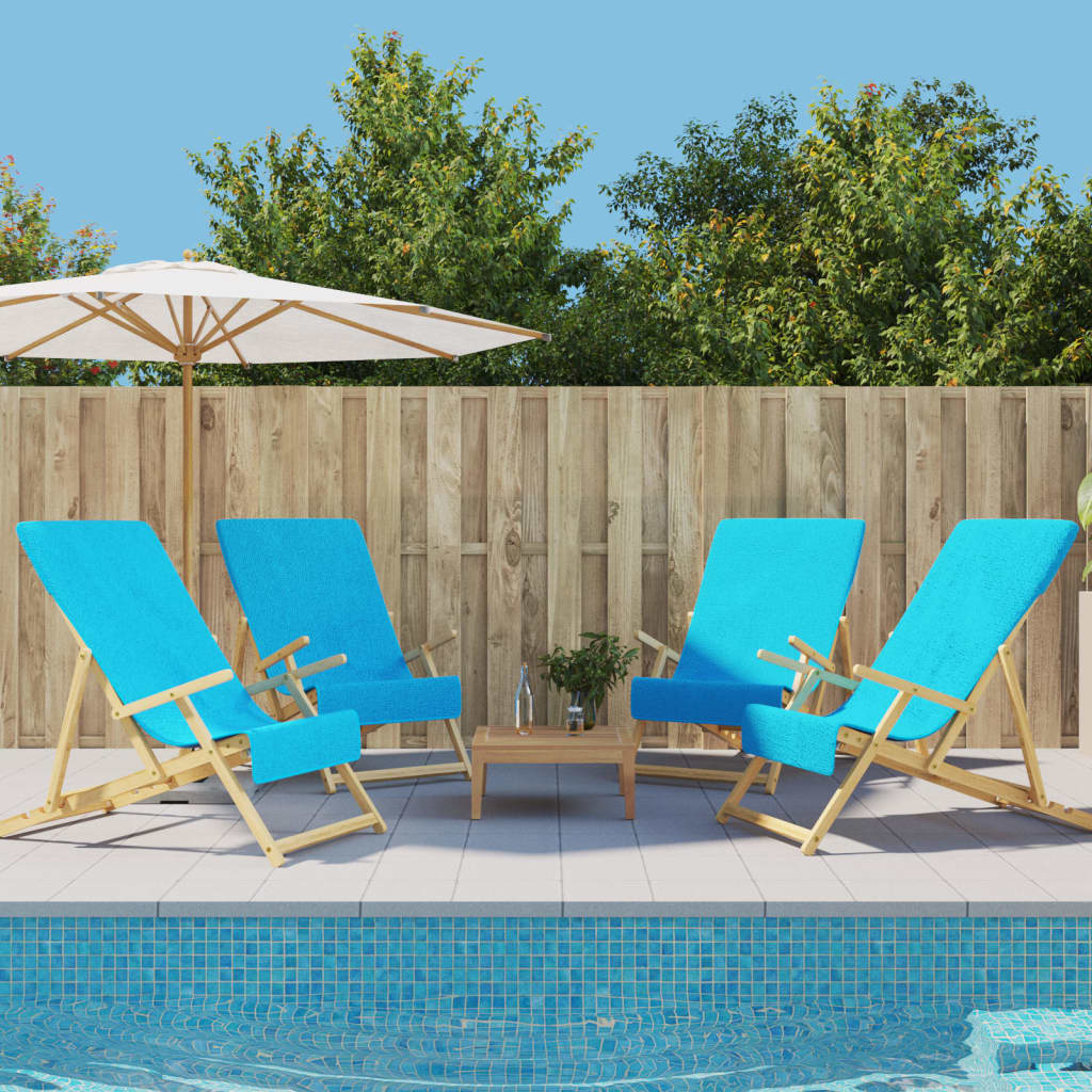 vidaXL Beach Towels 4 pcs Turquoise 60×135 cm Fabric 400 GSM