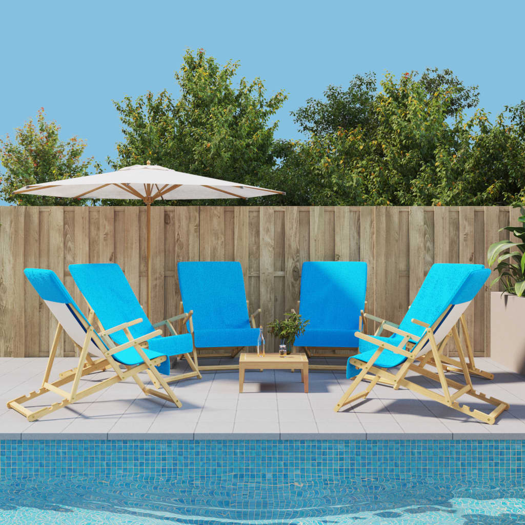vidaXL Beach Towels 6 pcs Turquoise 60×135 cm Fabric 400 GSM