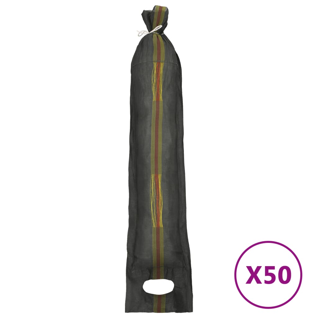 vidaXL Zandzakken 50 st 103x25 cm HDPE donkergroen