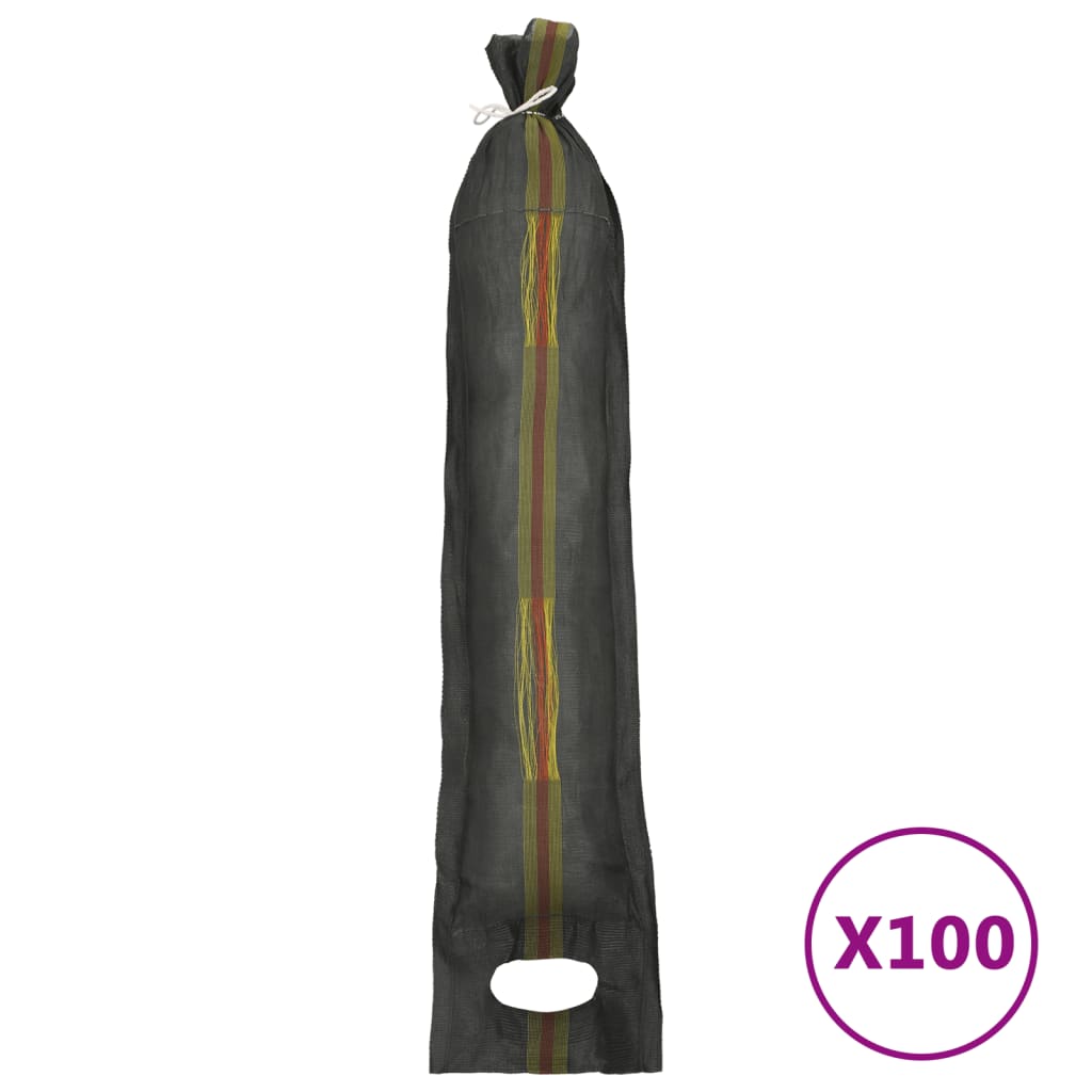 vidaXL Zandzakken 100 st 103x25 cm HDPE donkergroen