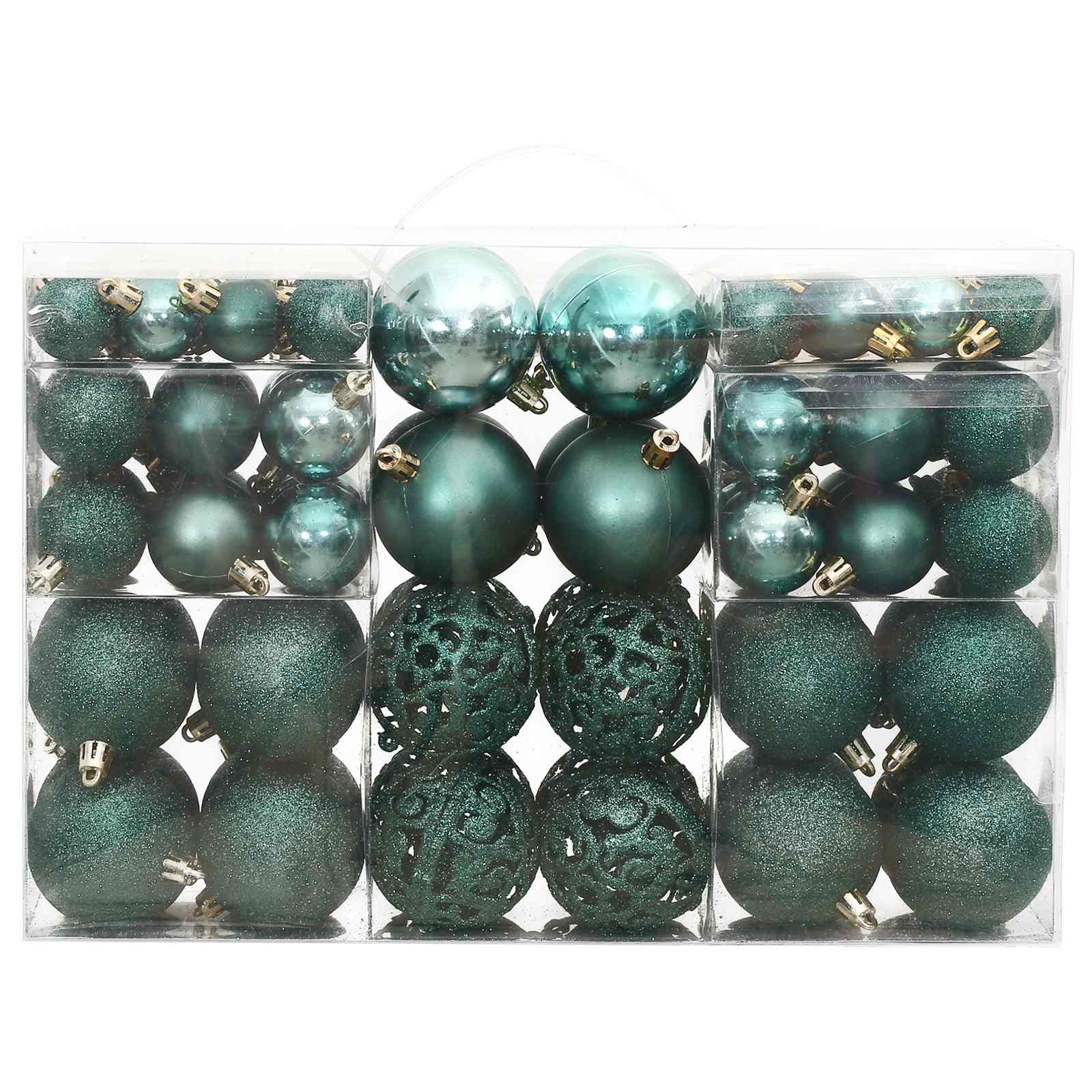 Božične bunkice 100 kosov zelene 3 / 4 / 6 cm
