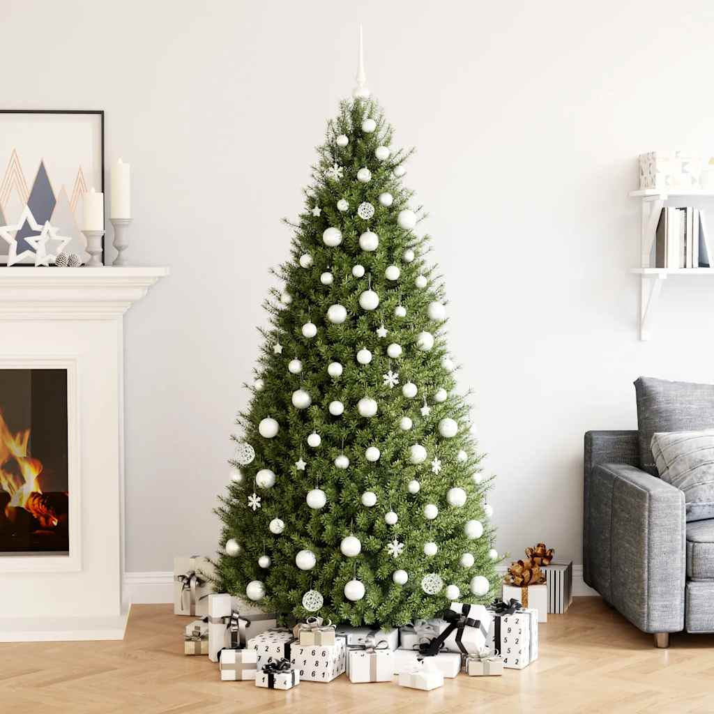 vidaXL julekuglesæt 111 dele polystyren hvid