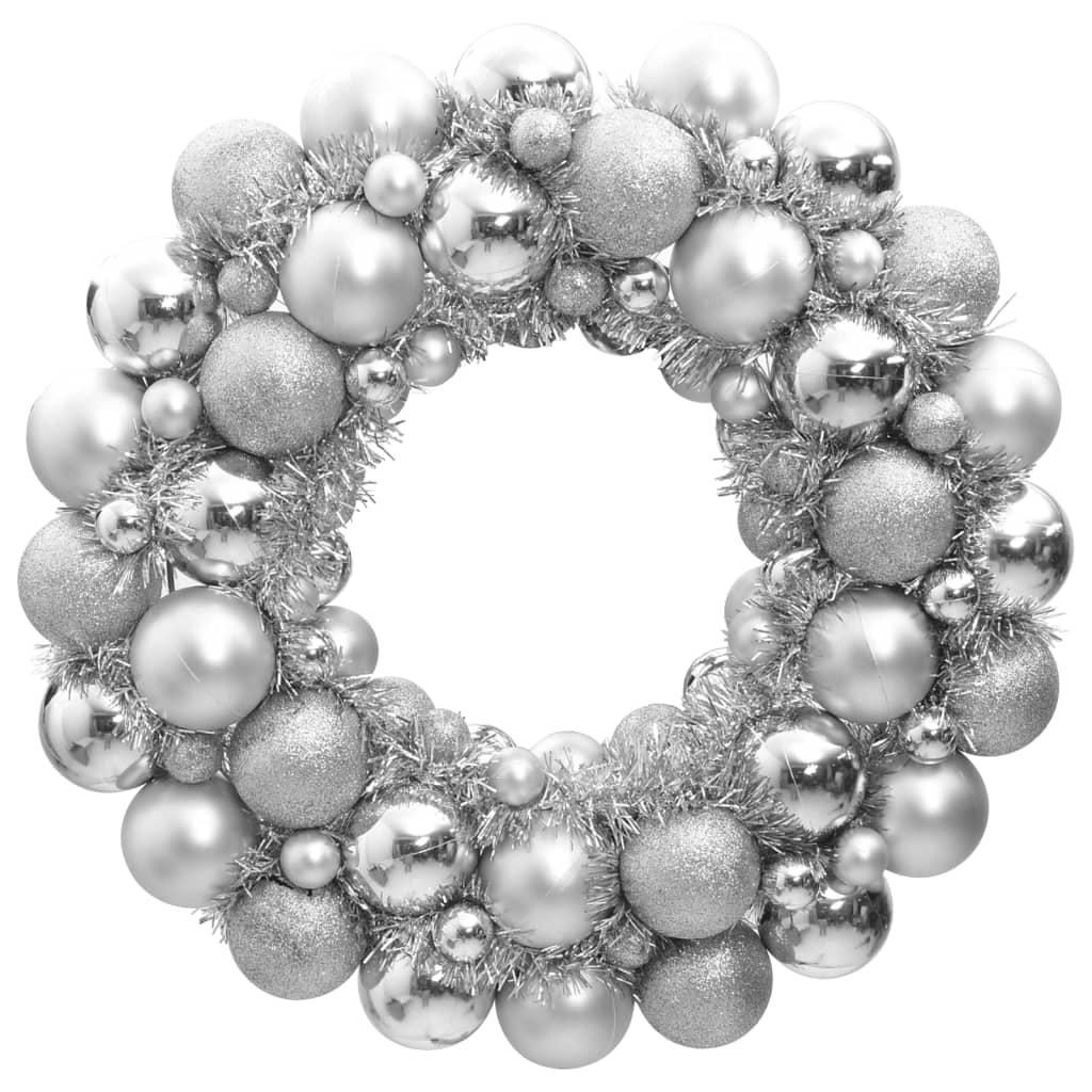 Couronne De No l Argent 45 Cm Polystyr ne Sapin De No l