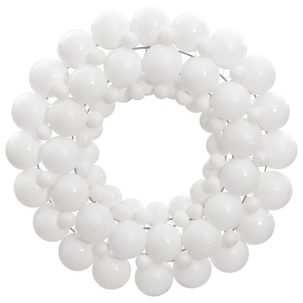 vidaXL Couronne de Noël blanc 45 cm polystyrène